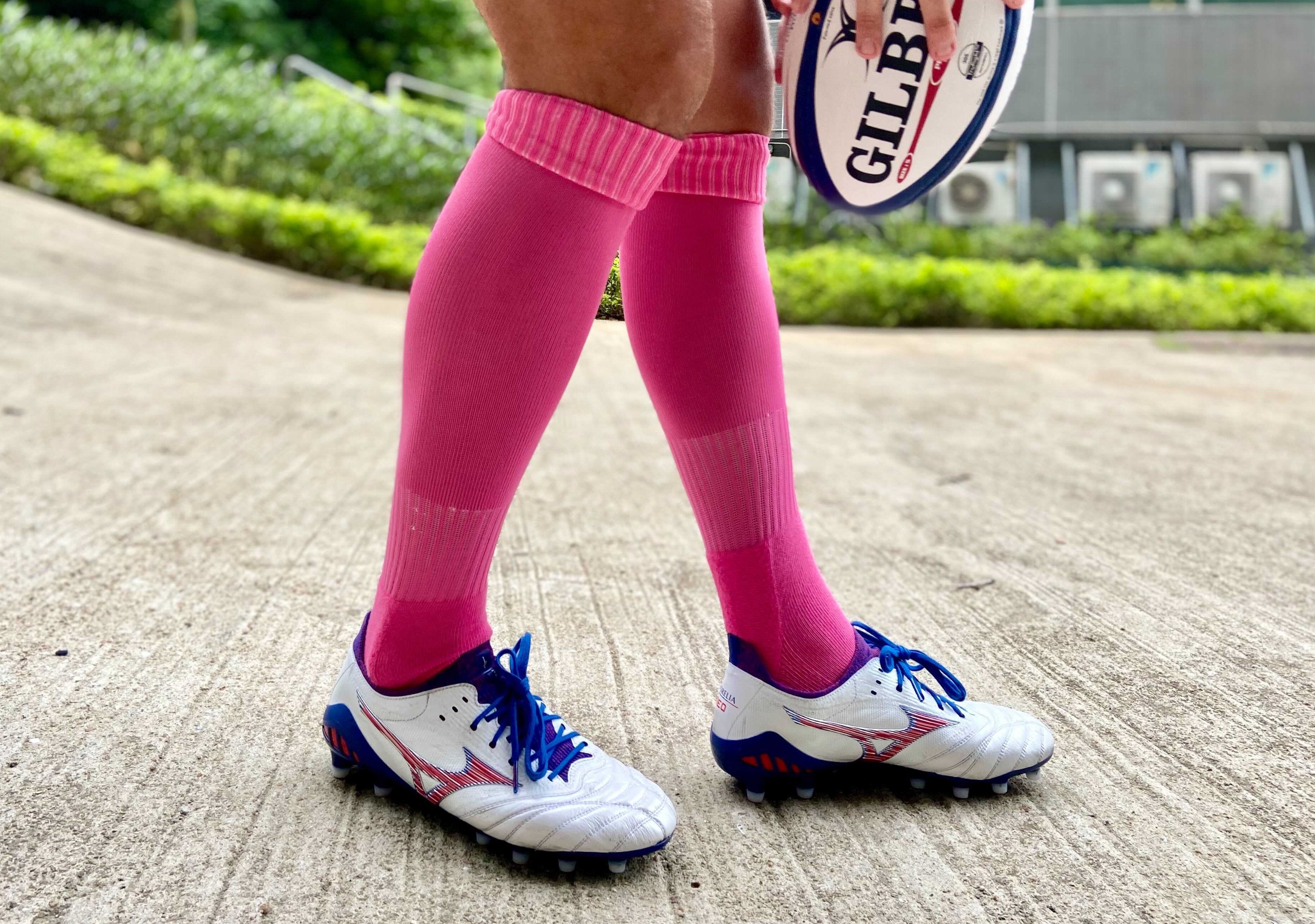 HKRU Pink Rugby Socks thumbnail